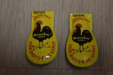 2X Weather Bird Shoes Tin Litho Clicking Clicker Noise Maker Toy Vintage Antique