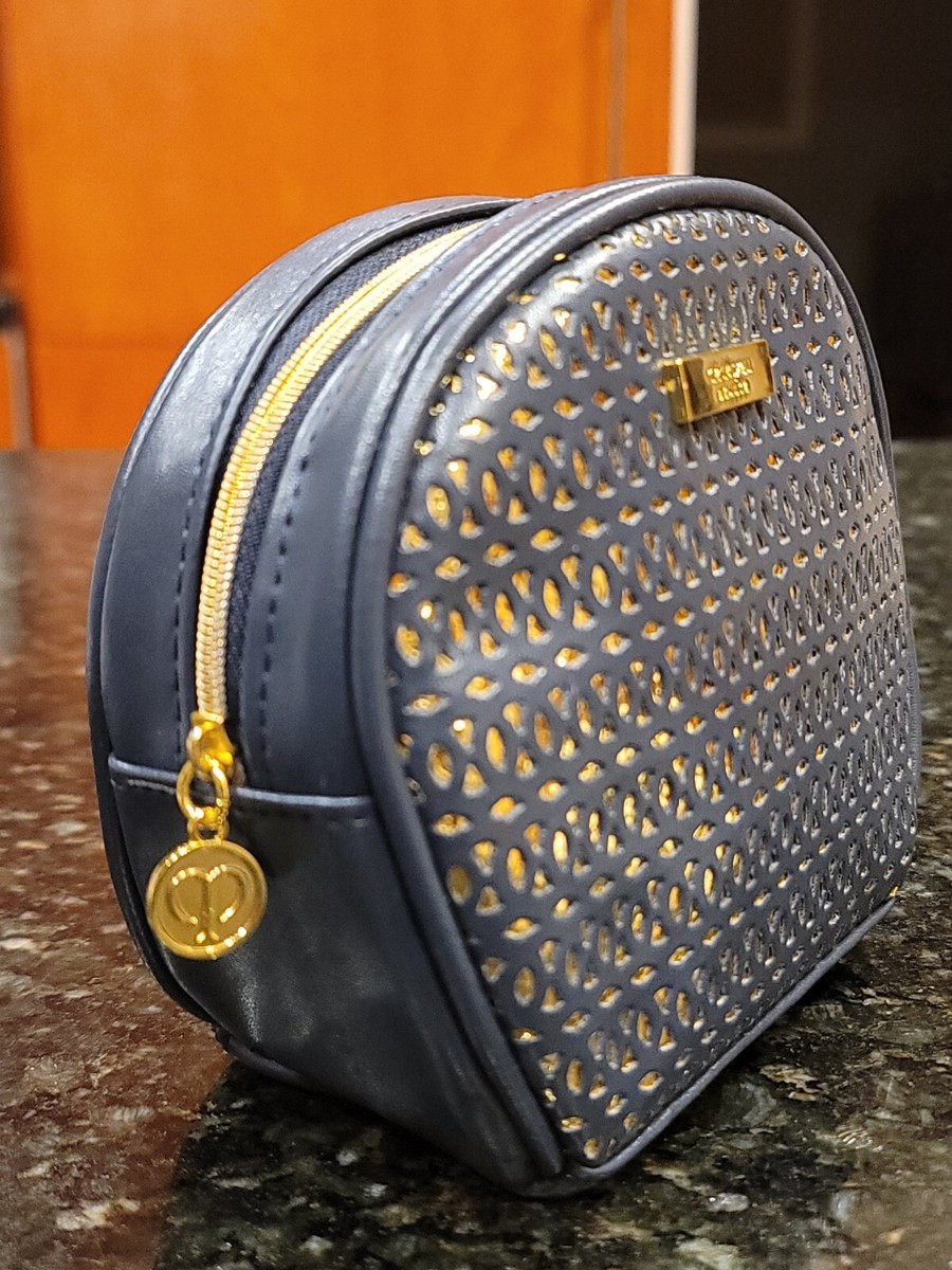 Cle De Peau Beaute Limited Edition Navy Blue Gold Cosmetic Bag +