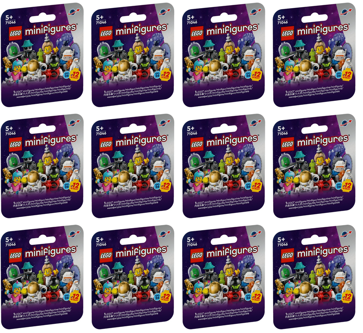 Complete Set of (12) Lego Series 26 Space Minifigures 71046 New