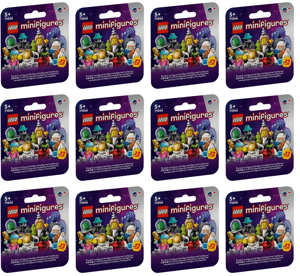 Complete Set of (12) Lego Series 26 Space Minifigures 71046 New Sealed 2024 - Image 2 of 4