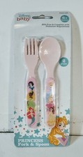 Disney Princess Hot Pink Plastic Fork and Spoon Set