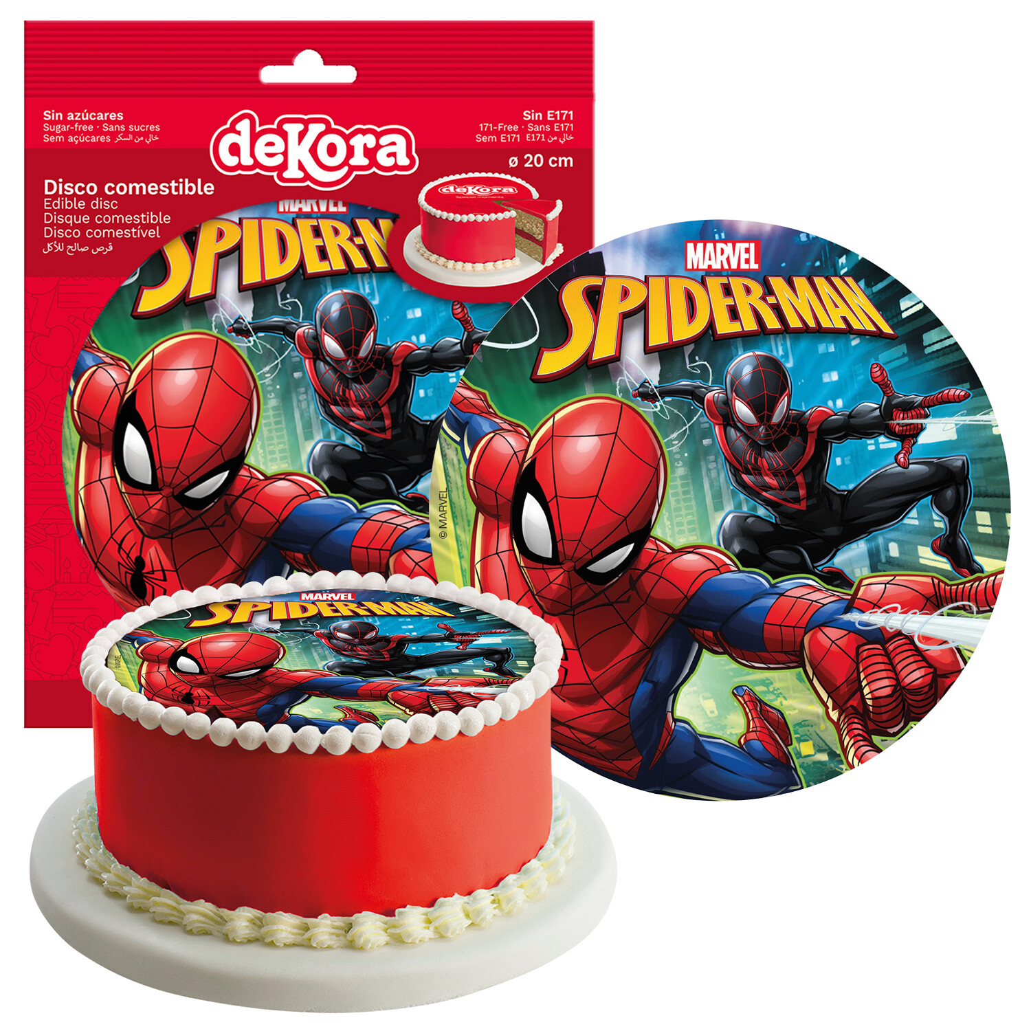 Spiderman  Tortenaufleger 20cm Ø Durchmesser  Geburtstag - ohne Zucker!