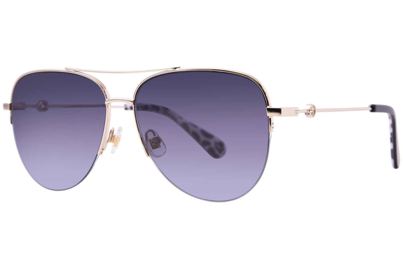 Солнцезащитные очки Kate Spade MaisieGS 8079O Женские черныезолотыесерые Pilot 60 мм 10790₽