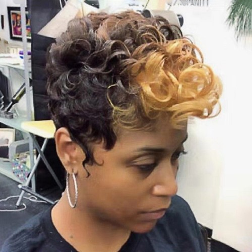 Short Pixie Boy Cut Wig Ladies Hairstyles Blonde Women Hair Wavy Curly