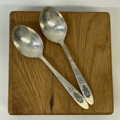 SET of 6 TEA SPOONS! Vintage COMMUNITY silverplate: BIRD of PARADISE pattern