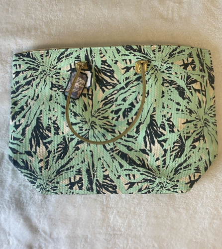Mary Square Wild Side Tote Bag, Green Jungle Pattern NWT - Picture 1 of 6