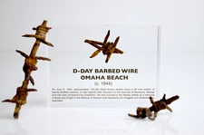 D-Day Barbed Wire - Lucite Acrylic Artifact Display