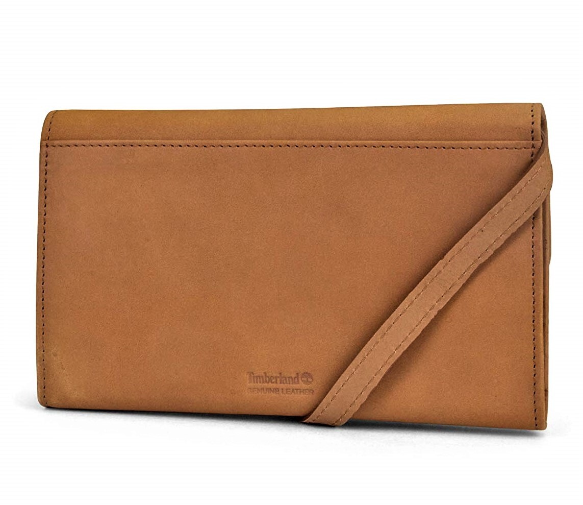 Timberland Womens RFID Leather Wallet Phone Bag with Crossbody Strap
