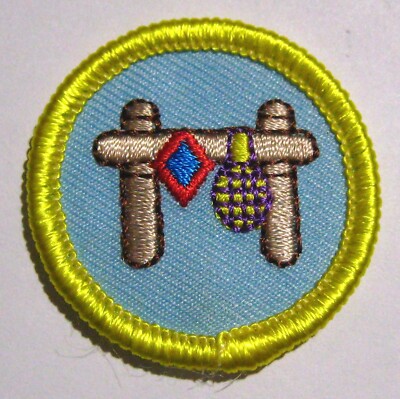 Girl Scout Junior CAMP CRAFTING BADGE Council Own Patch Weaving Sewing Wood Art