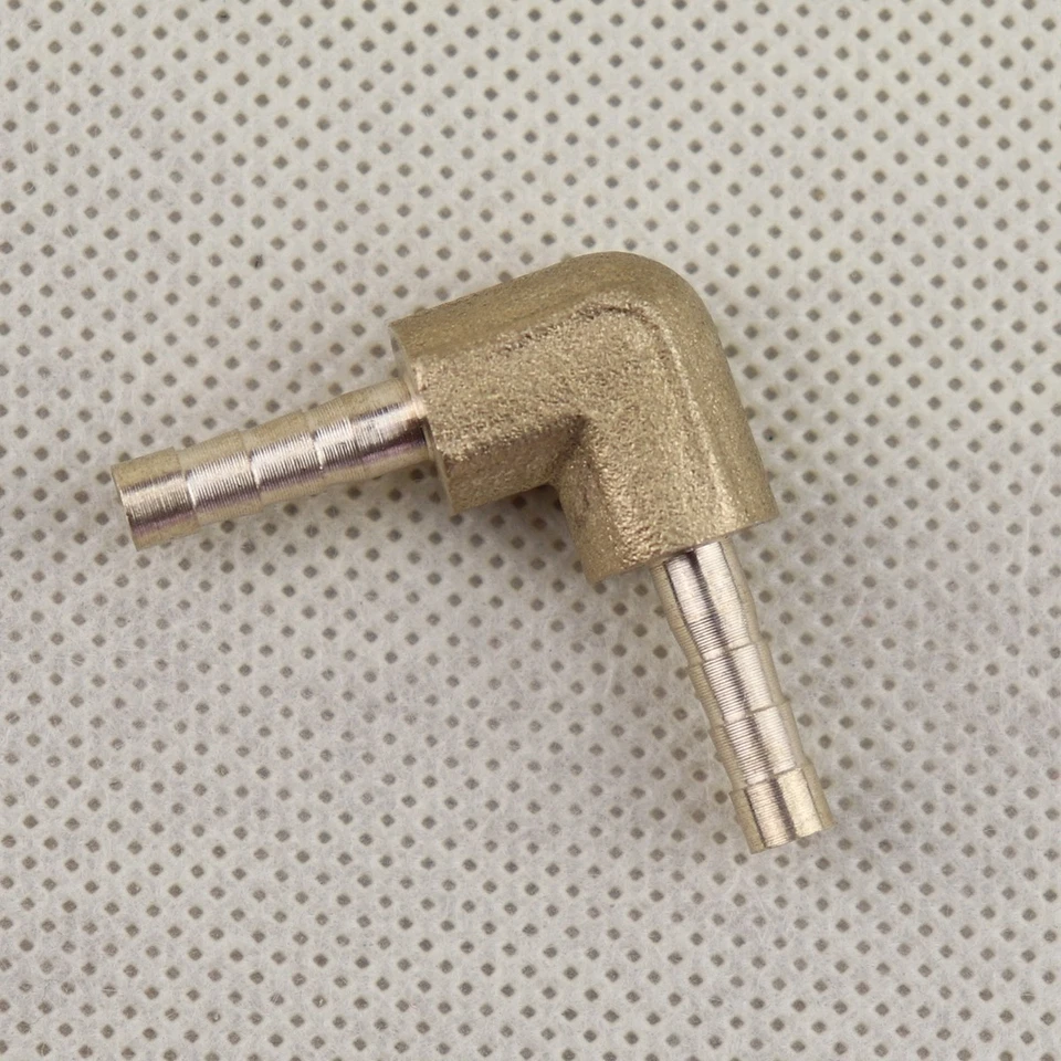 1Pcs 1/8 Inch (4mm) Brass Barbed Tube Pipe Fitting Hose Barb Elbow 90 Degree - Image 2 of 4
