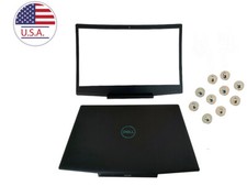 Dell 0747KP G3 15 3590 Black LCD Back Cover Top case Bezel Screws Blue logo