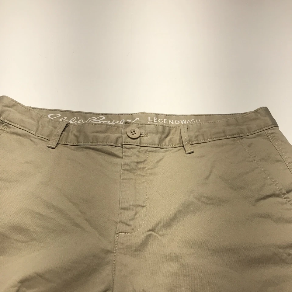 Pantalones Cortos Eddie Bauer Para Mujer Talla 10 Tostado Caqui Chino Legend Lavado Elastizado Largo Medio Foto 3 de 4