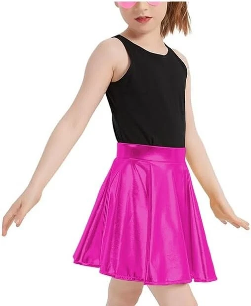WOMENS & GIRLS METALLIC FOIL DANCE SKIRT BALLET, GYMNASTICS, TAP, JAZZ SKIRT - Image 4 of 4