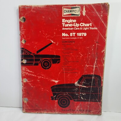 #ad 1979 CHAMPION Engine Tune Up Chart No. 5T American Cars amp; Light Trucks VTG $9.00