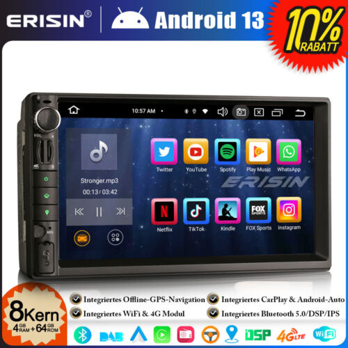 8-Kern 64GB DAB+ Android 13 Doppel Din Autoradio GPS Navi Für Nissan DSP CarPlay - Bild 2 von 21