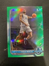 2021-22 Bowman University Chrome Green Refractors #BCPATM Tyrese Martin /99