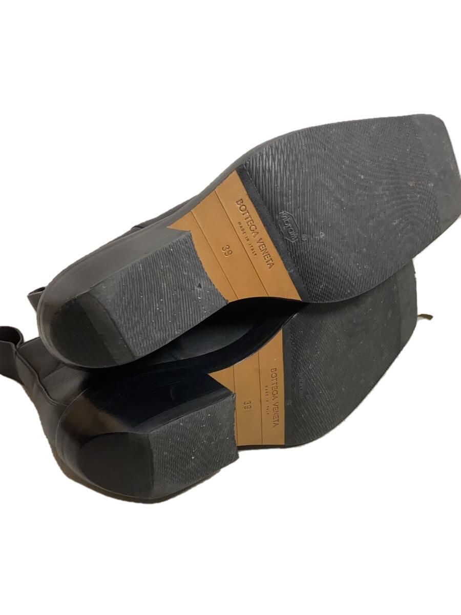 BOTTEGA VENETA Side Gore Boots Square Toe with 39 Black Leather 