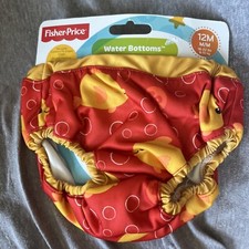 NEW Fisher Price Water Bottoms Reusable Swim Diaper Size 12 Months 18-22 Lbs