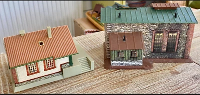 FALLER HO bâtiments gare remise hangar maquette montée carton plastique - Photo 1/3