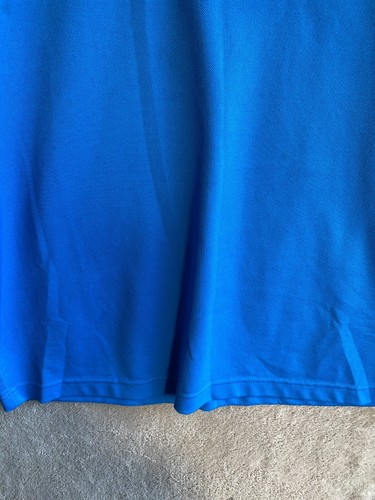 adidas Clima Polo T-Shirts Top Size 95 Asia M Mens Blue Logo Long Sleeve Sports - Picture 5 of 11