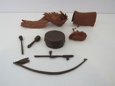 Vintage 1960's Marx Johnny West Geronimo Brown Accessories Lot of 9 Pg139D 