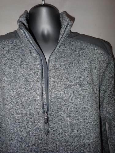 Eddie Bauer 1/4 Zip Fleece Sweater Pullover Sweatshirt Gray Mens L Outdoor - Picture 6 of 9