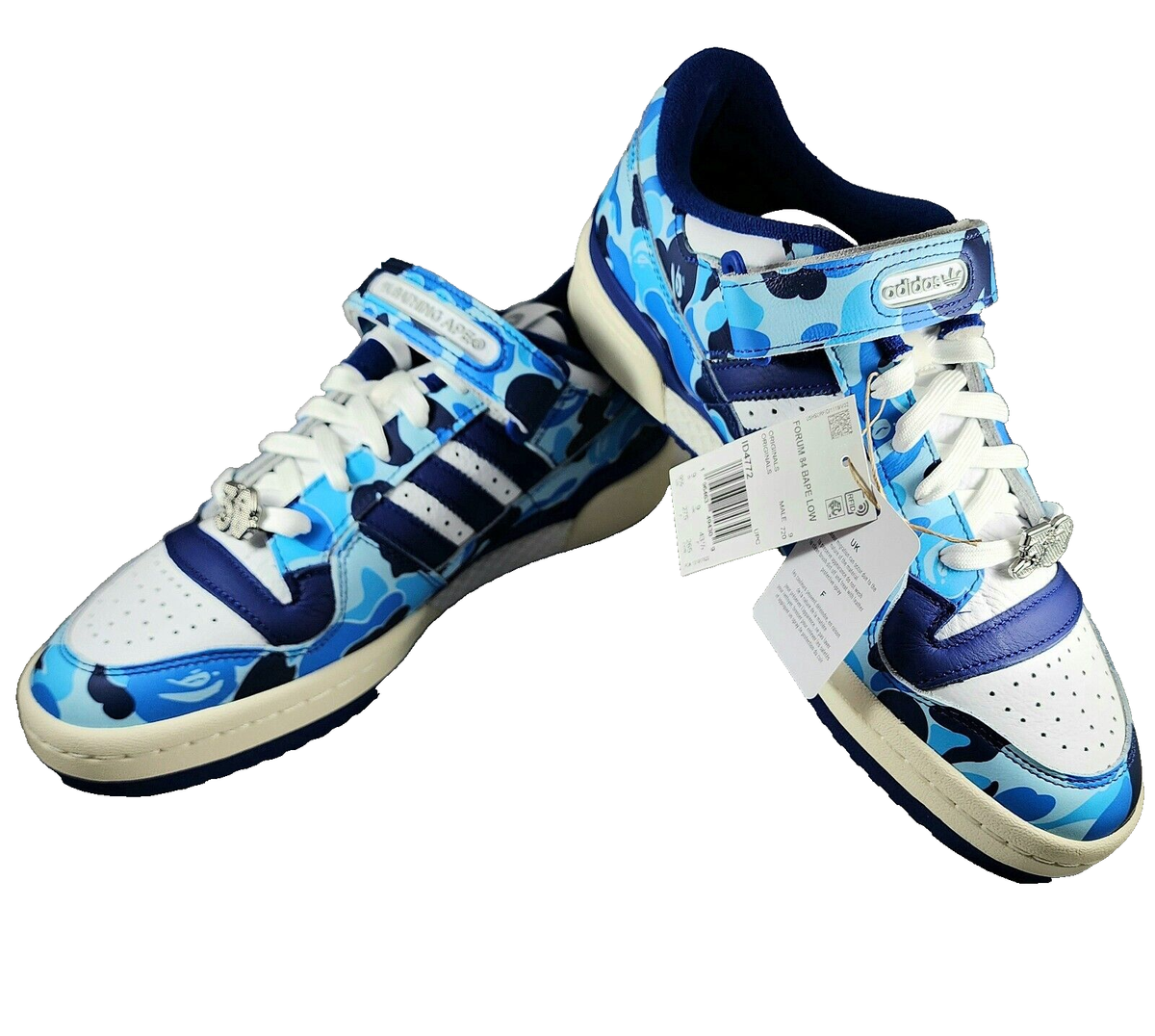 NEW BAPE X ADIDAS Forum 84 Low ABC Camo Blue ID4772 Men
