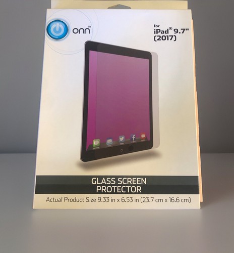 NEW - ONN GLASS SCREEN PROTECTOR FOR IPAD 9.7" 2017 Model # ONA18TA042