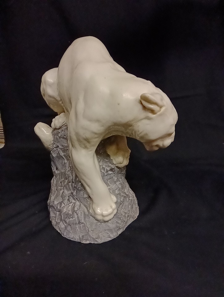 Joseph Boulton (18961981) Sculpture Mountain Lion Cougar Puma Alabaster Resin eBay