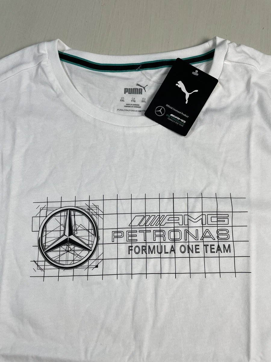 PUMA Amg Petronas Essentials Car Graphic Tee in White for Men