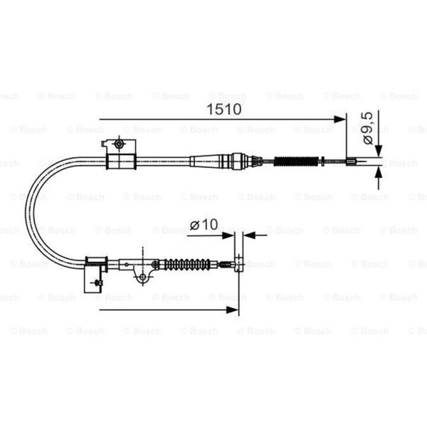 Bosch Handbremsseil Bremsseil Hinten Links Passend FüR Nissan Terrano II-image