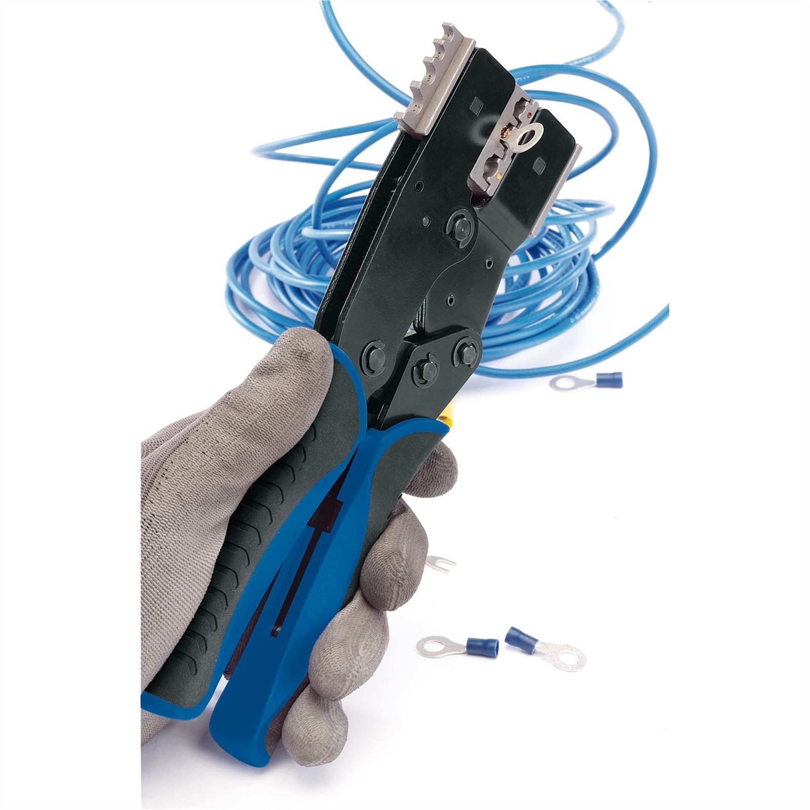 Draper Expert 220mm Quick Change Ratchet Action Terminal Crimping Tool Crimpers