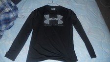 YOUTH UNDER ARMOUR HEAT GEAR LONG SLEEVE SHIRT SIZE L NICE CONDITION