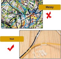 10-100 Cable Clips Self-Adhesive Tie Cord Management Wire Holder Organizer Clamp 8