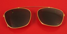 VINTAGE AO AMERICAN OPTICAL CLIP ON GREEN PILOT SUNGLASSES RETRO COOL LOOK RARE