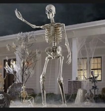 12 Ft Foot Giant Skeleton With Lcd Lifeeyes Eyes Halloween Prop Local Pick Up