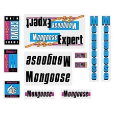 1989 Mongoose - Expert for chrome frame Decal set