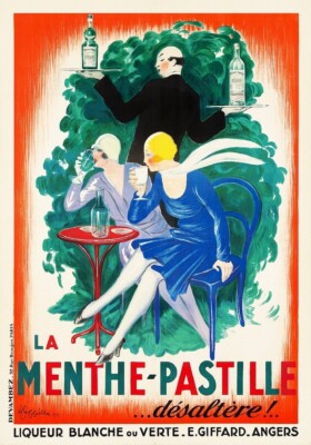 PUB RICQLèS ALCOOL MENTHE Rqzi-POSTER/REPRODUCTION d1 AFFICHE VINTAGE