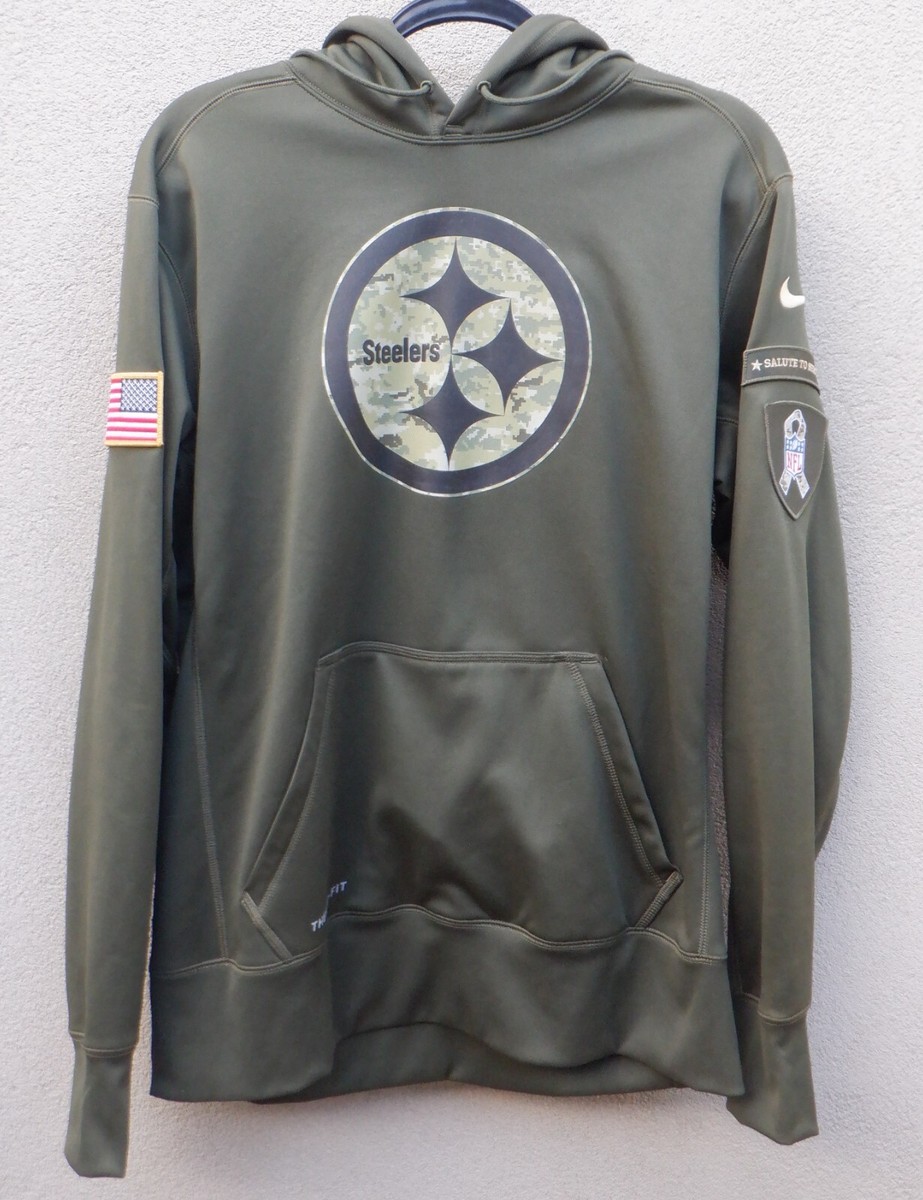 Nike L Pittsburgh Steelers Men's Hoodie Salute To Service Green