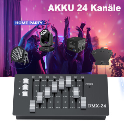 UKing DMX Controller 24 Channels DMX512 Akku Controller Konsole Bühnenlicht Show