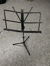 K KASONIC Music Stand, 2 in 1 Dual-Use, Metal, 20 x 9 x 1 inch, Black