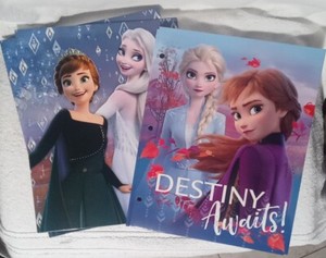 Lot of 4 - Disney Frozen & Frozen II Pocket Portfolio Folders 3-Hole Punch NEW