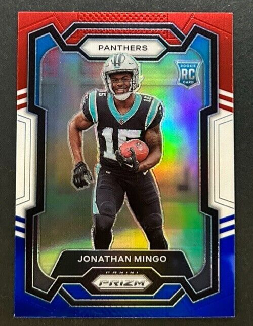 2023 Panini Prizm - Jonathan Mingo #312 Panthers - RC Red White Blue Prizm