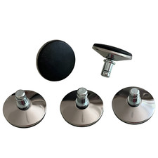5 Chrome Designer Style Extra Super Heavy Duty Replacement Office Chair Glides