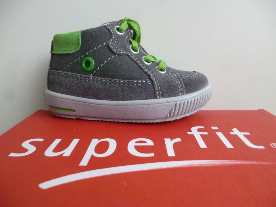 Superfit Niños Zapatos Medio Zapatos Zapatos para Caminar Cuero Gris Verde 359 Foto 3 de 4