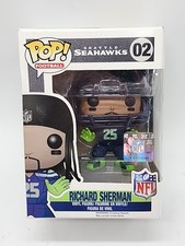 Funko Pop! Richard Sherman Seattle Seahawks Blue Jersey Vinyl Figure #02 *BoxDMG