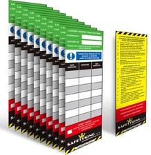 SAFETYKING® Ladder Tags 10 Inserts – Safety Ladder Inspection Tags with Cable Ti