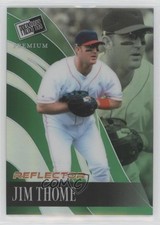 2024 Leaf Press Pass Premium Retro Green Prismatic Reflector 1/3 Jim Thome 0t2
