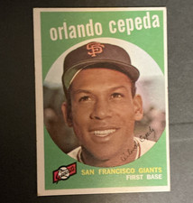 Topps 1959 Topps Orlando Cepeda Rookie #390 San Francisco Giants Baseball Card. rookie card picture