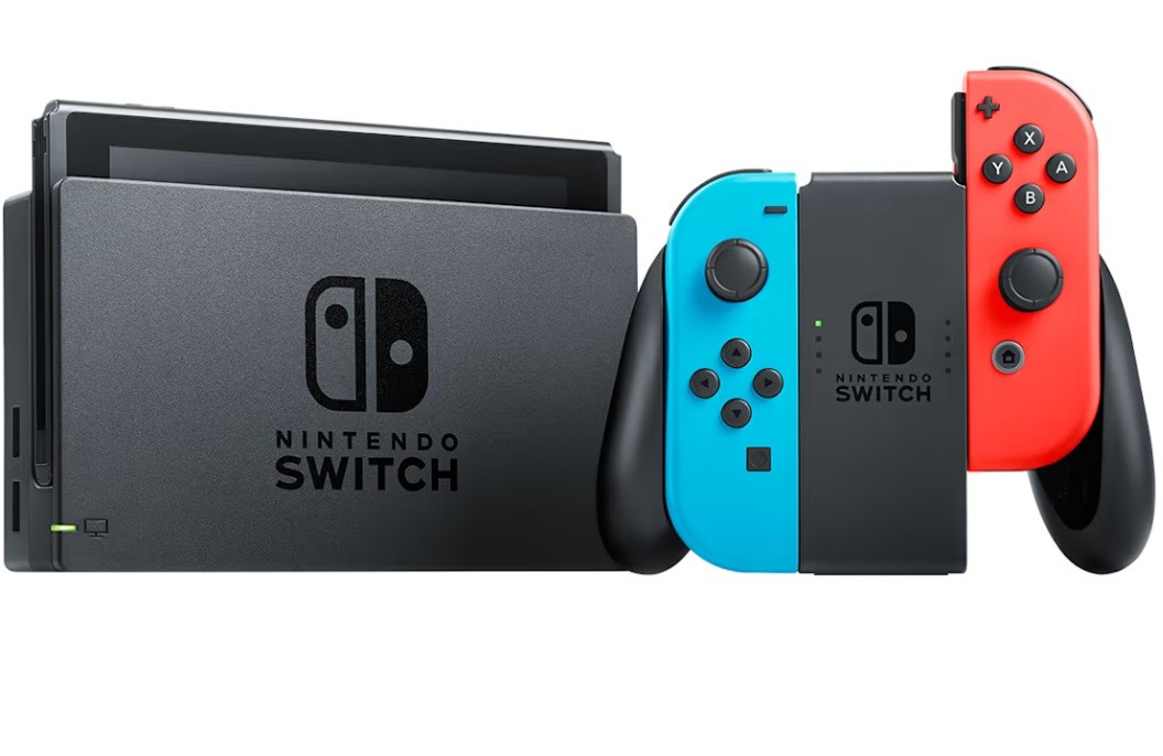 Nintendo HADSKABAH Switch with Neon Blue and Neon Red JoyCon | eBay